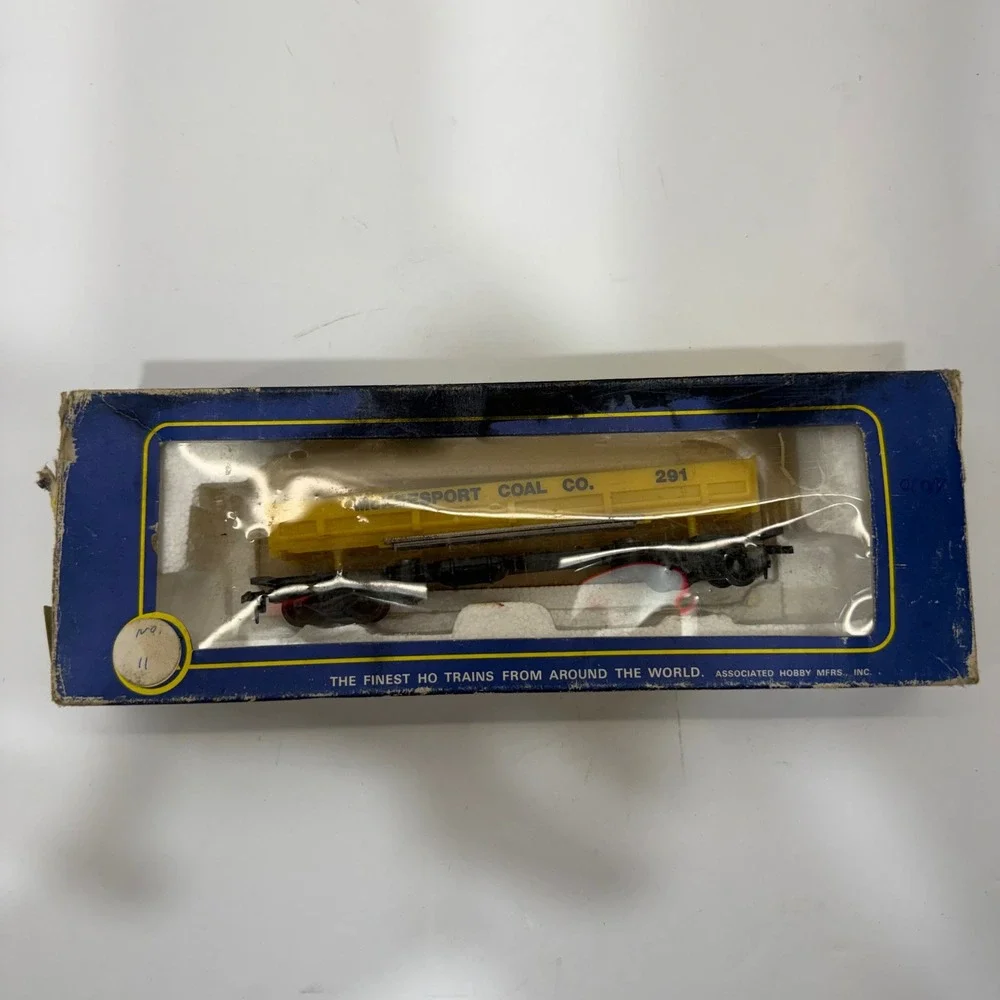 AHM HO Scale McKeesport Coal Co 291 Gondola Train Car Yellow Vintage with Box